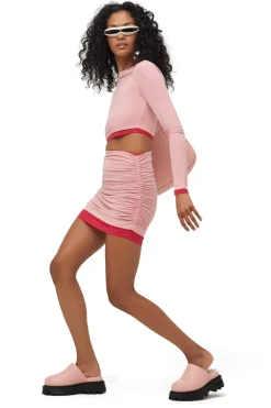Mesh Tweet Skirt