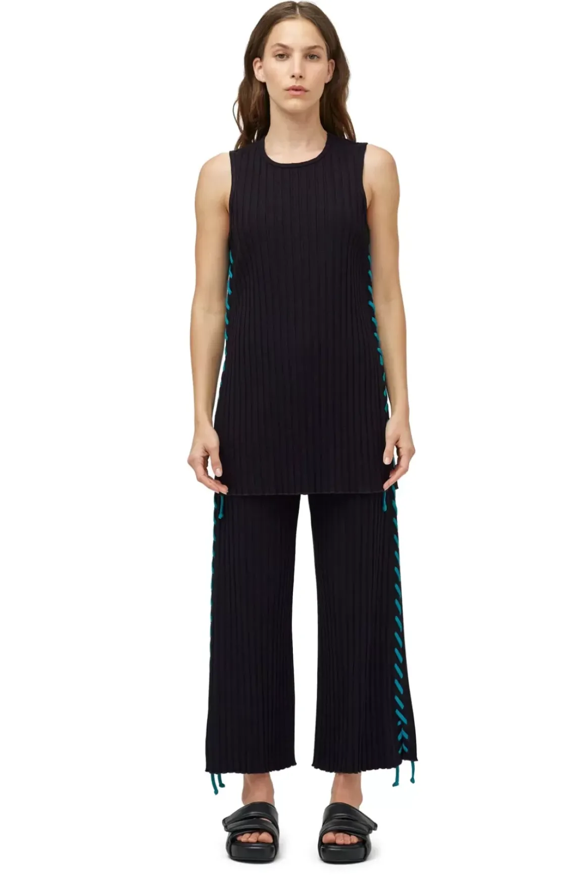 Rib Alder Pant With Whip Stitch