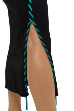 Rib Blix Dress With Whip Stitch