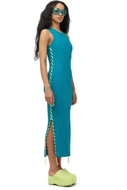Rib Blix Dress With Whip Stitch
